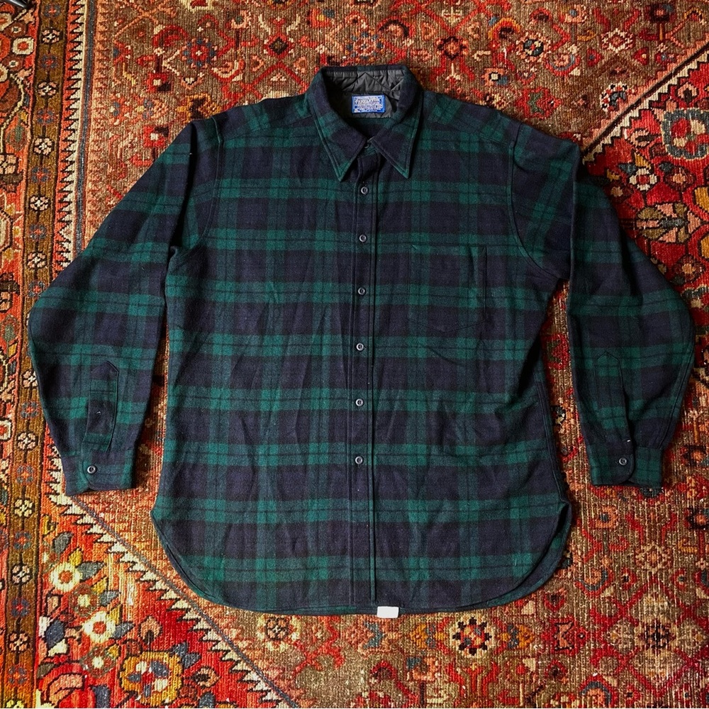 Vintage Pendleton Wool Plaid Flannel Button Down Shirt